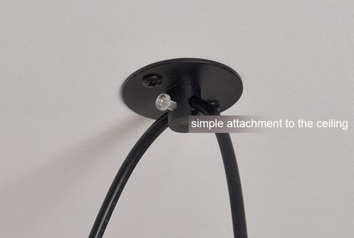 10 Light Cable Chandelier in black