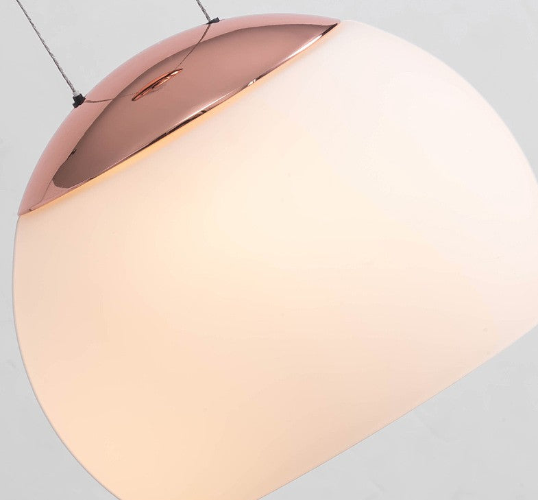 Adjustable Pulley Hemisphere Glass Pendant