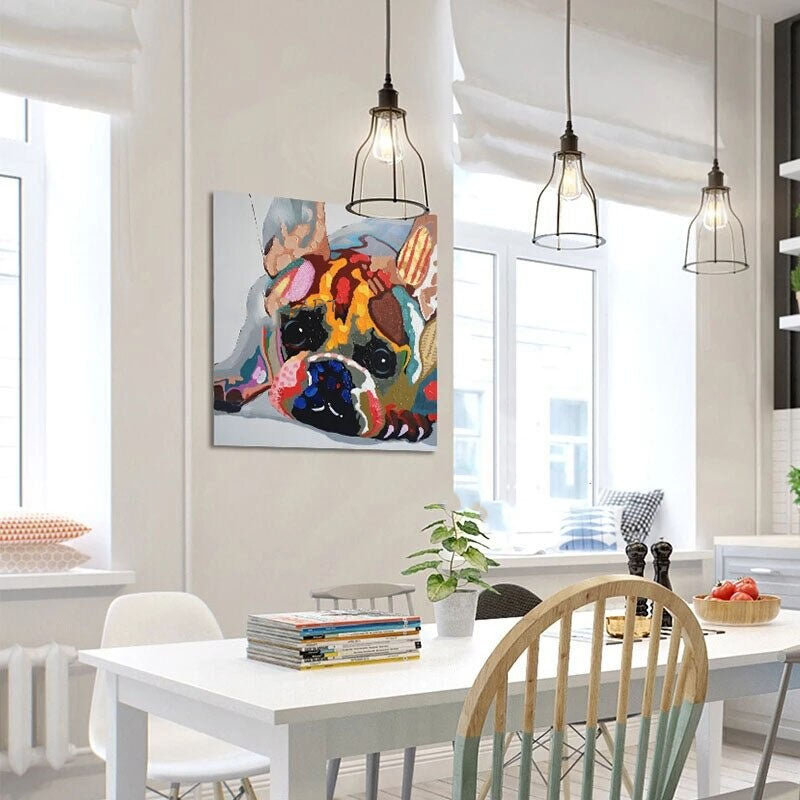 Fido Abstract Hand Painted Canvas