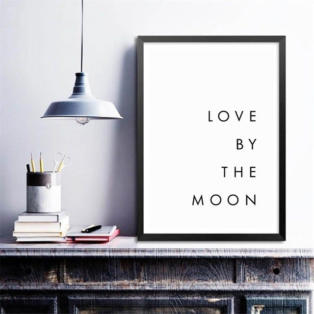 Love By The Moon Canvas Poster