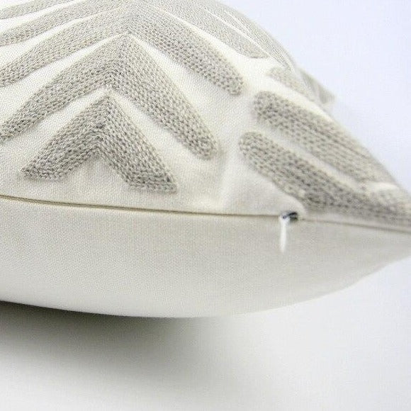 Garion Gray Embrodiered Pillow Covers