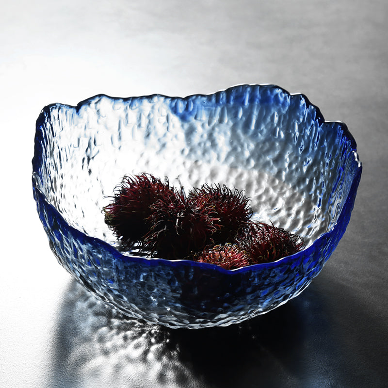 Textured Glass Salad Decorative Bowls Tableware Home Accessories
