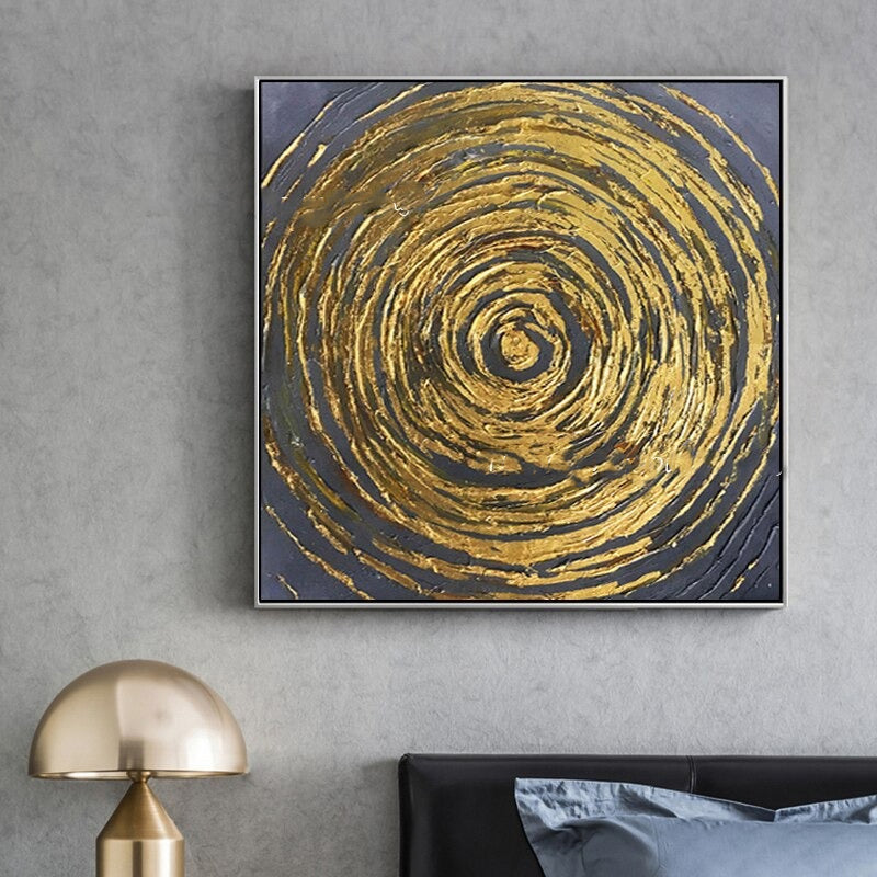 Golden Eye of the Storm Hand Painted Canvas