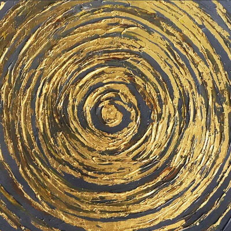 Golden Eye of the Storm Hand Painted Canvas