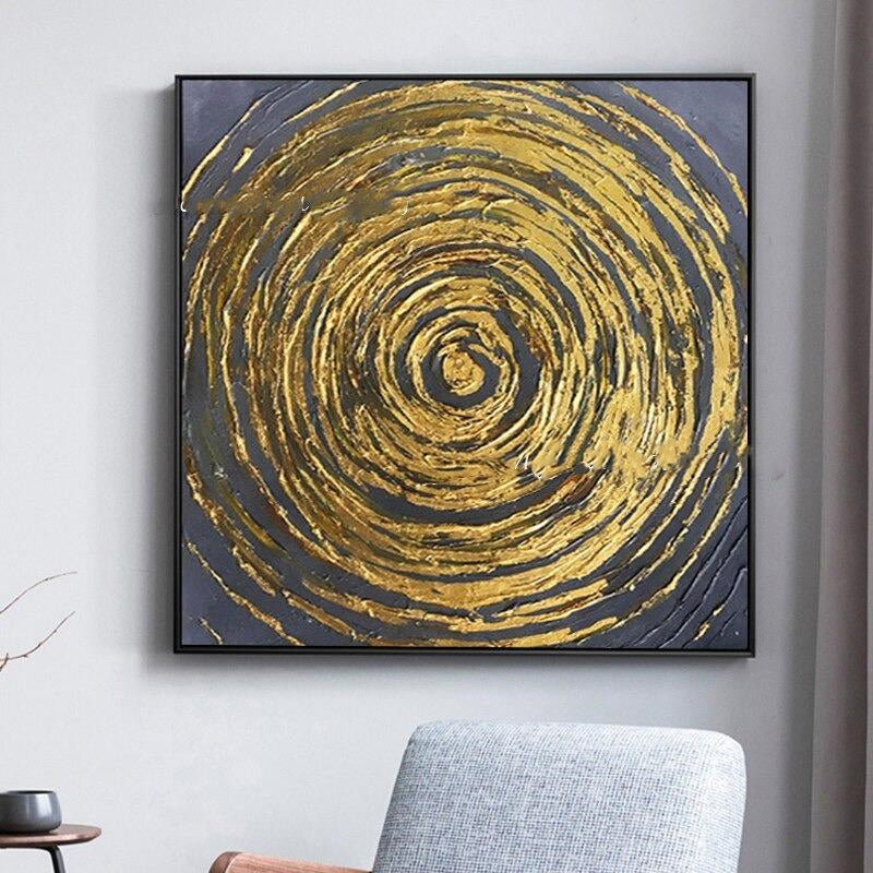 Golden Eye of the Storm Hand Painted Canvas