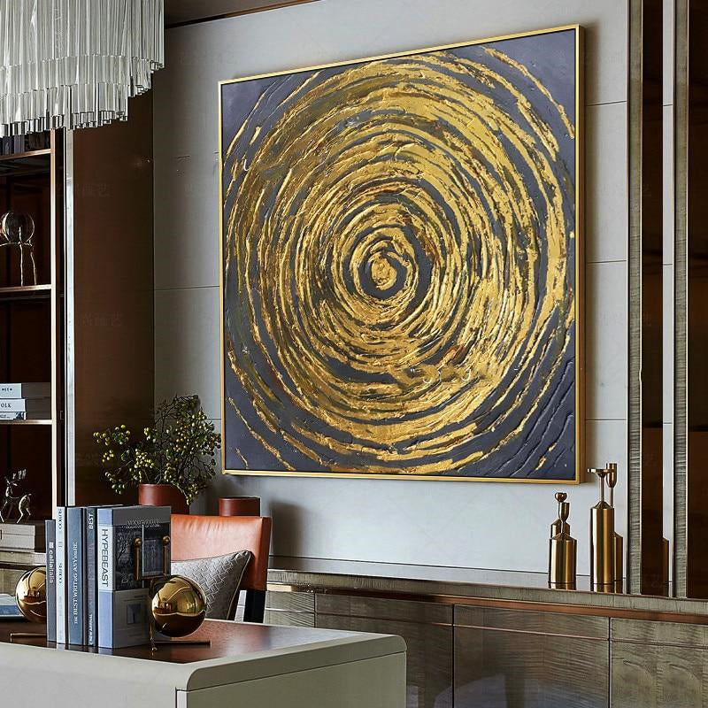 Golden Eye of the Storm Hand Painted Canvas