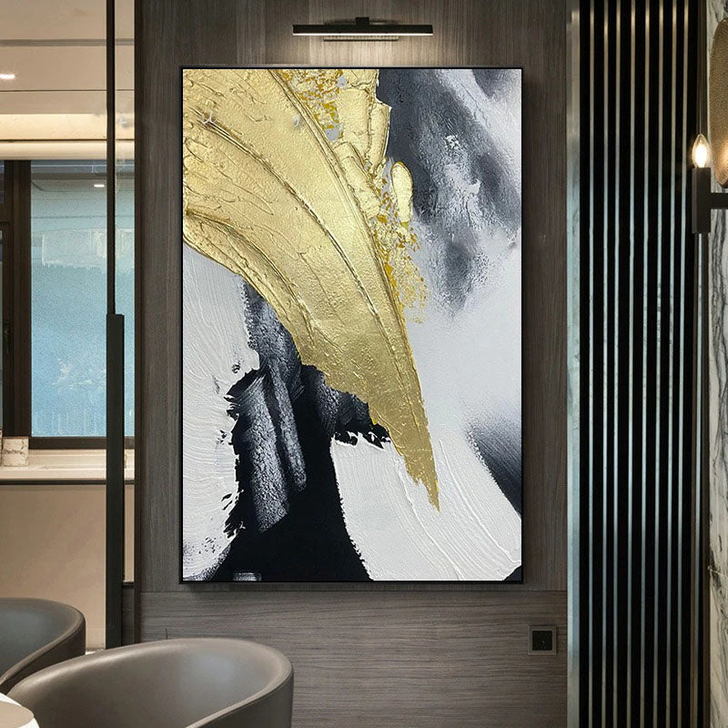 Golden Splash Hand Painted Canvas