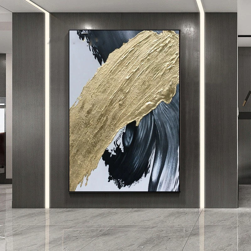 Golden Splash Hand Painted Canvas