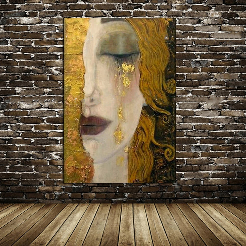 The Golden Tears Hand Painted Canvas