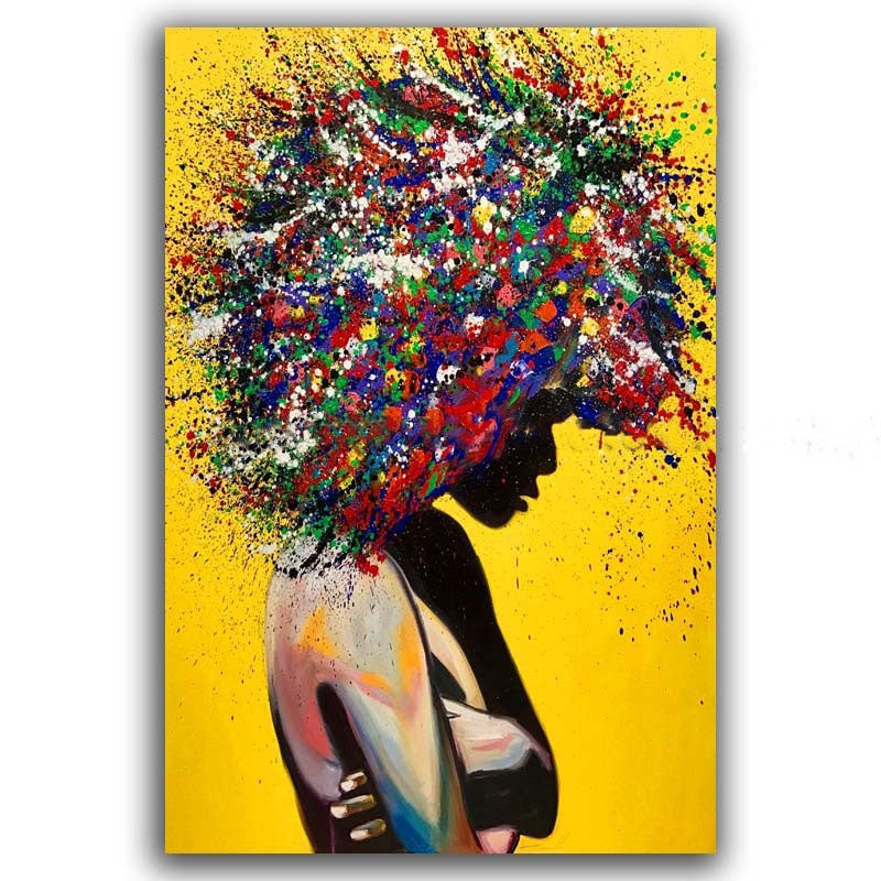 Graffiti Girl Hand Painted Canvas