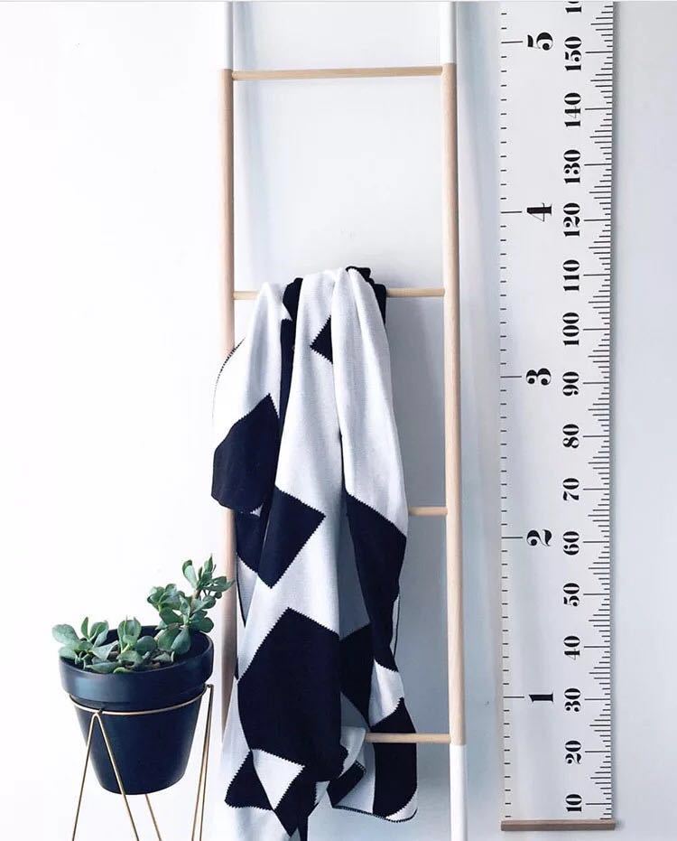 Hanging Ruler Height Chart Nursery Baby Kids Decor