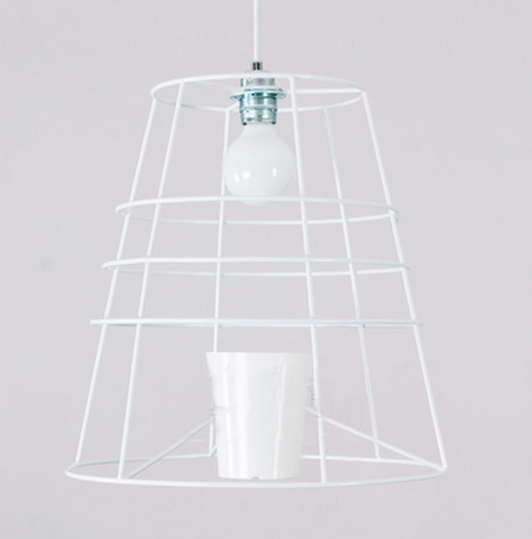 Hanging Plant Cage Pendant Light
