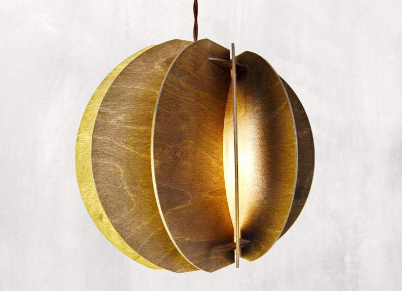 Handmade Wood Pendant Lamps