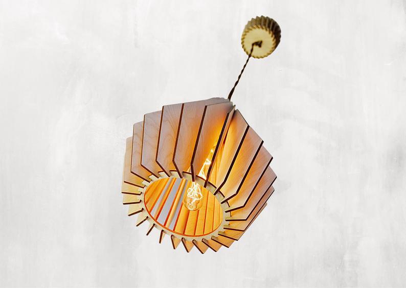 Handmade Wood Pendant Lamps