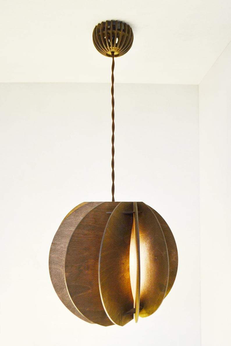 Handmade Wood Pendant Lamps