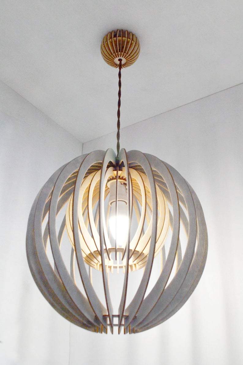 Handmade Wood Pendant Lamps