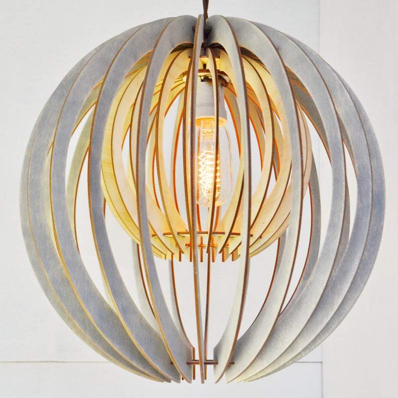 Handmade Wood Pendant Lamps