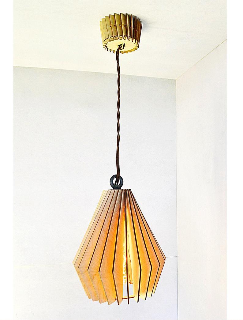 Handmade Wood Pendant Lamps
