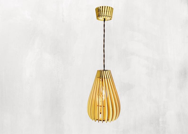 Handmade Wood Pendant Lamps