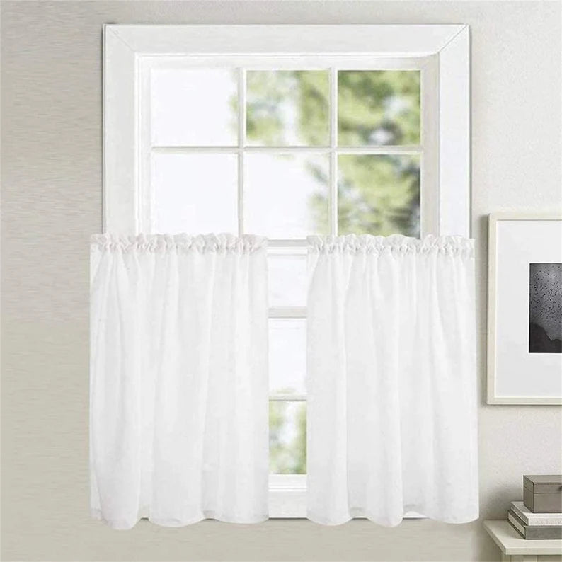 Feblilac Home White High-Carbon Steel Extension Curtain Rod Doorway Curtain for Home Suitable for 27.5"~47", Tension Curtain Rods, Concealed Inside Mount, White Metal w/Rubber End Caps, Inside Window Sill or Doorway