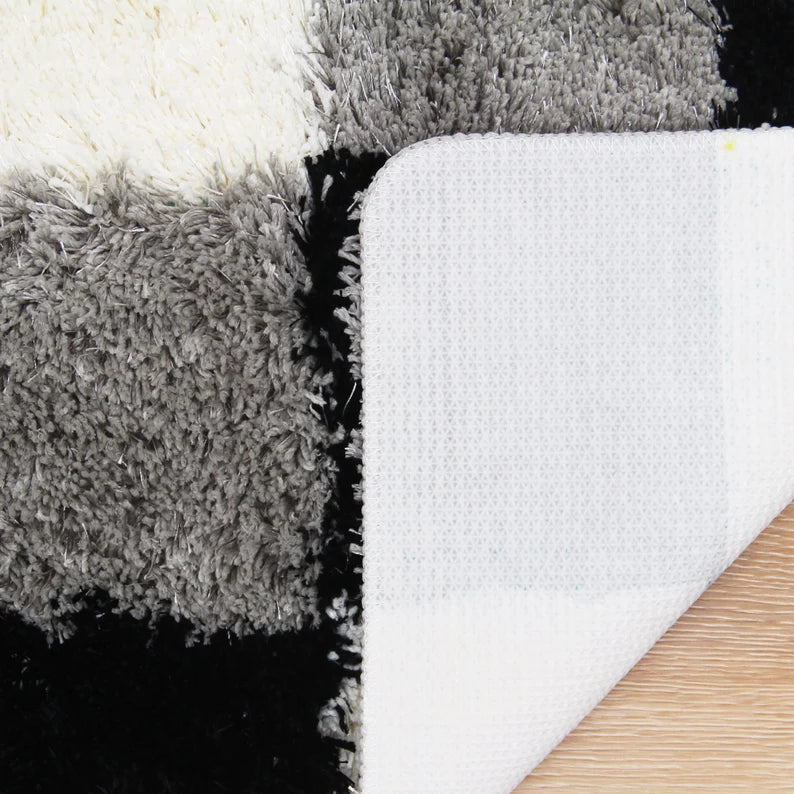 Checkerboard Pattern Ultra Soft Bathroom Rug