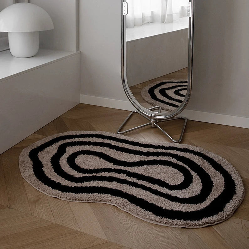 Feblilac Abnormal Tufted Carpet Door Mat For Bedroom, Multiple Sized Non Slip Bedroom Mat, Brown Floor Mat for Bedroom, Anti Slip Rug, Soft Thick Bedroom Carpet, Art Fluffy Mats, Best Gaming room Rugs, Hot Bed Runner Mat, Non Slip Bedroom Rugs