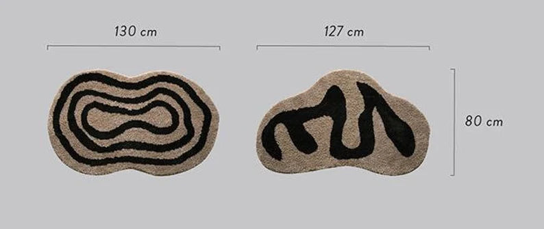 Feblilac Abnormal Tufted Carpet Door Mat For Bedroom, Multiple Sized Non Slip Bedroom Mat, Brown Floor Mat for Bedroom, Anti Slip Rug, Soft Thick Bedroom Carpet, Art Fluffy Mats, Best Gaming room Rugs, Hot Bed Runner Mat, Non Slip Bedroom Rugs