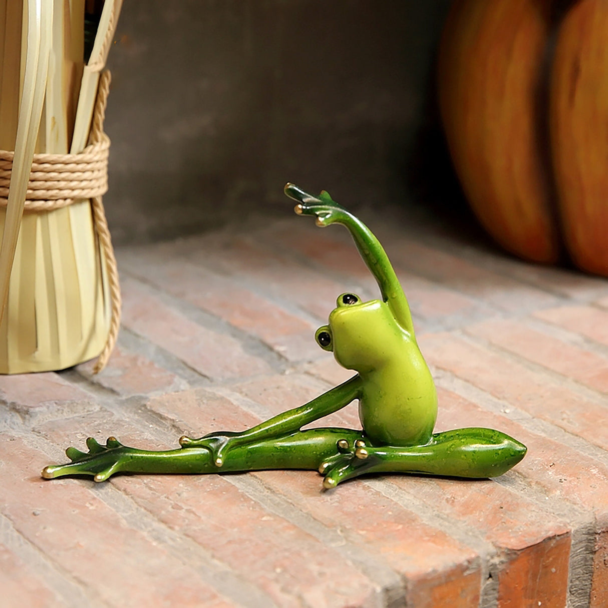 American country cute shape yoga frog decoration ornament crafts decoration creative funny handmade garden decoration children's room decor