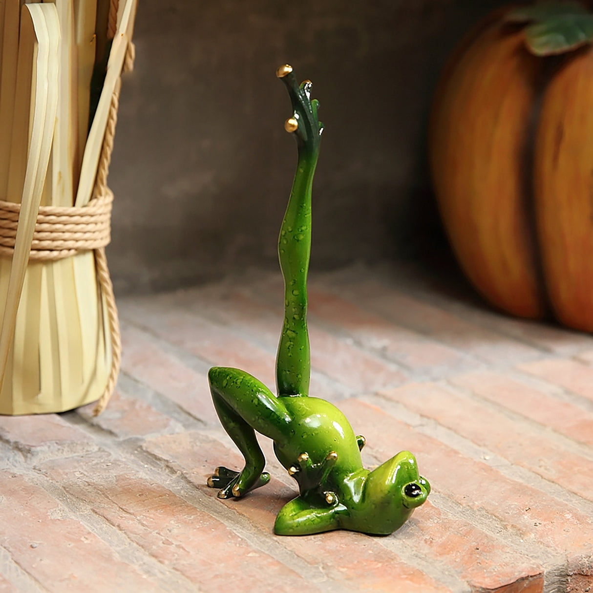 American country cute shape yoga frog decoration ornament crafts decoration creative funny handmade garden decoration children's room decor