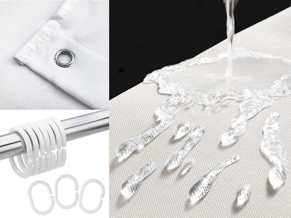 Colorful Flowers Shower Curtain, Abstract Art Flora Extra Thick Curtains with Hooks, Waterproof Washable Bath Curtain, Customized Size