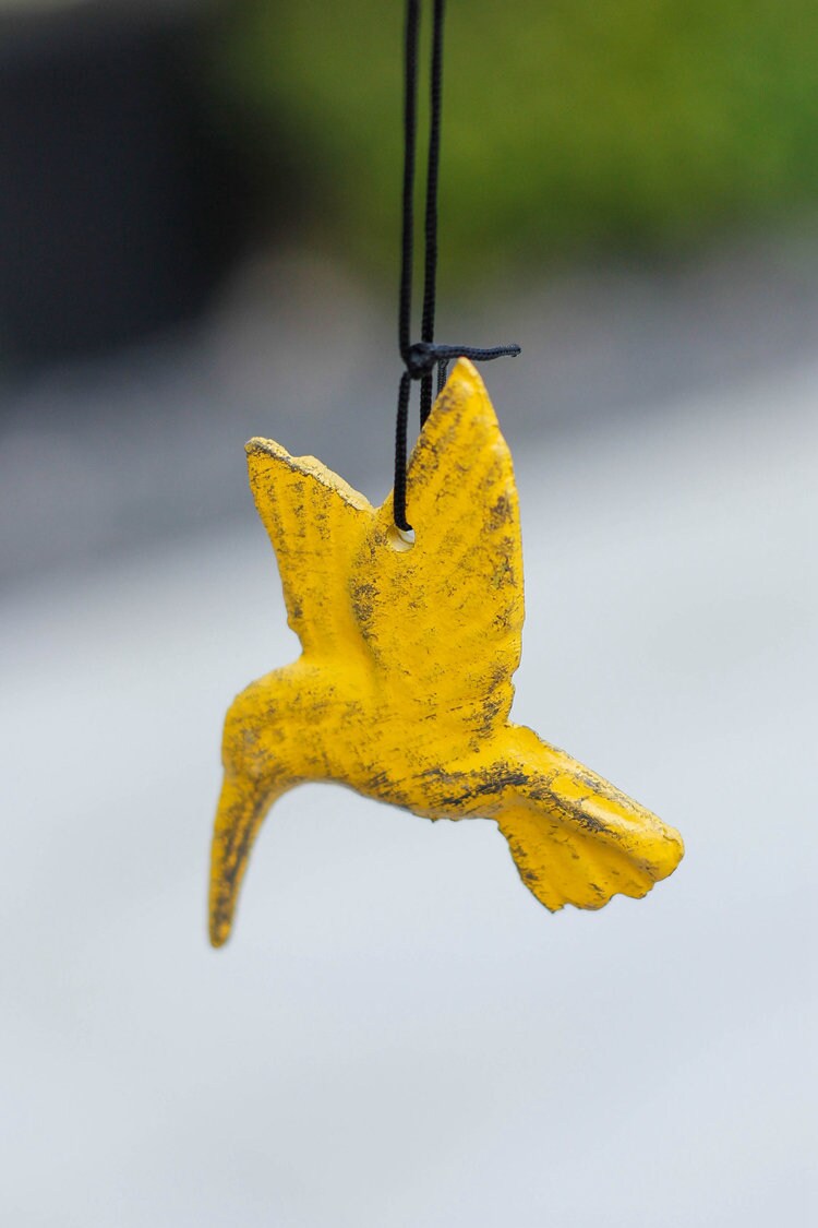Hummingbird Wind Chime, Iron Metal Bell Ring, Cute Animal Style Metal Chime, Traditional Eastern Oriental Zen Home Garden Decoration