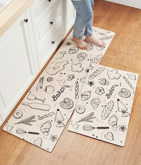 Bakery Print Kitchen Mat