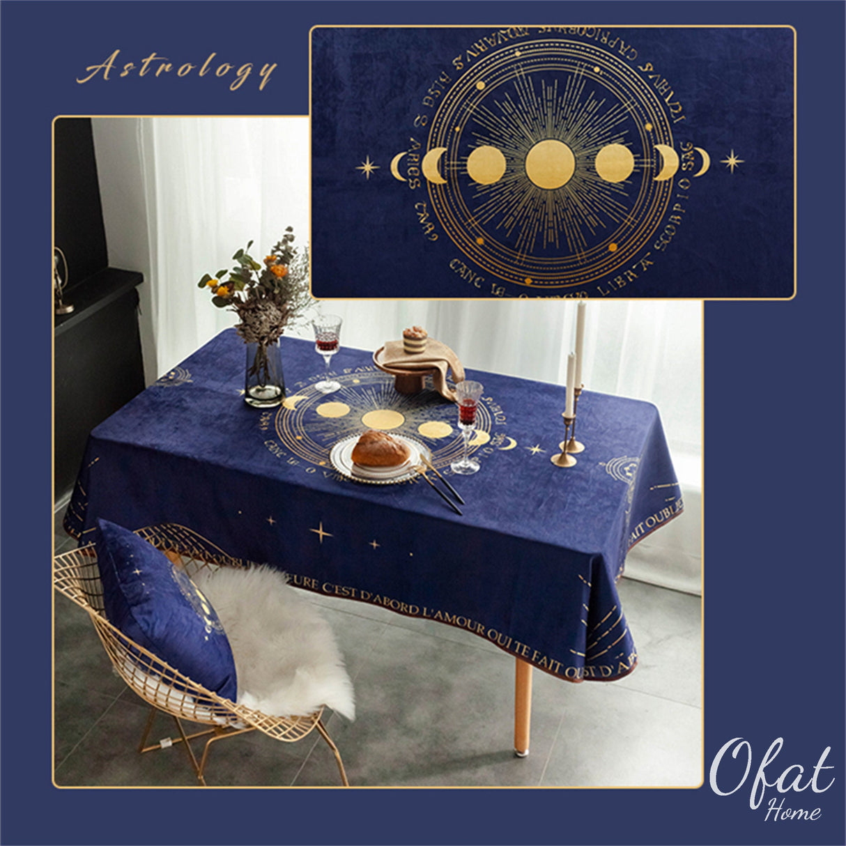 Nordic Tarot Card Tablecloth Home Fabric Classical Waterproof Deck Tablecloth Rectangle Tarot Tablecloths for Home Decor