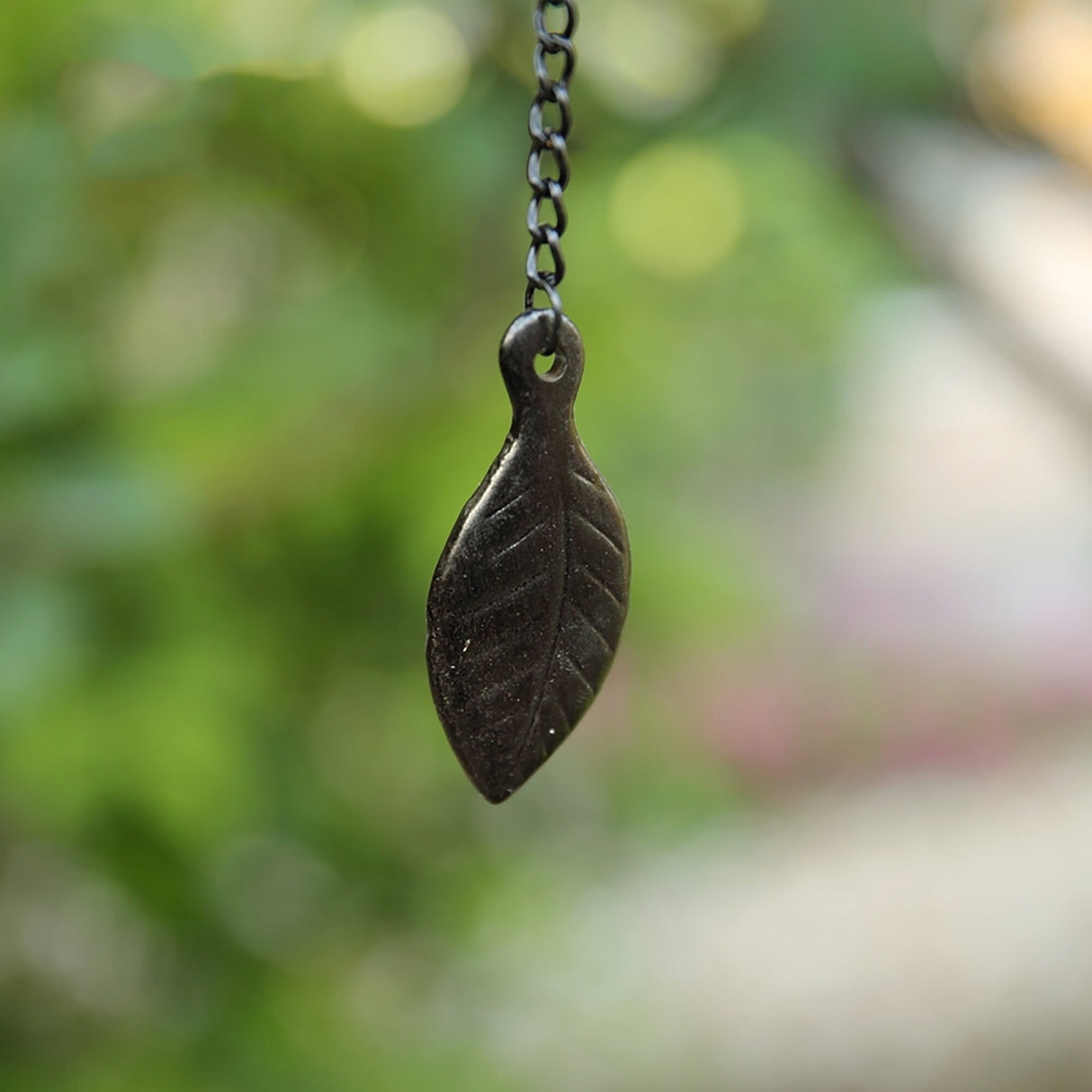 Metal Leave Wind Chime, Ceramic owl Iron Bell Ring Windchime, Traditional Eastern Oriental Zen Home Garden Decor