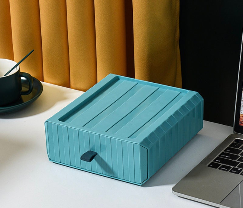 Pastel Coloured Stackable Storage Boxes for Desk