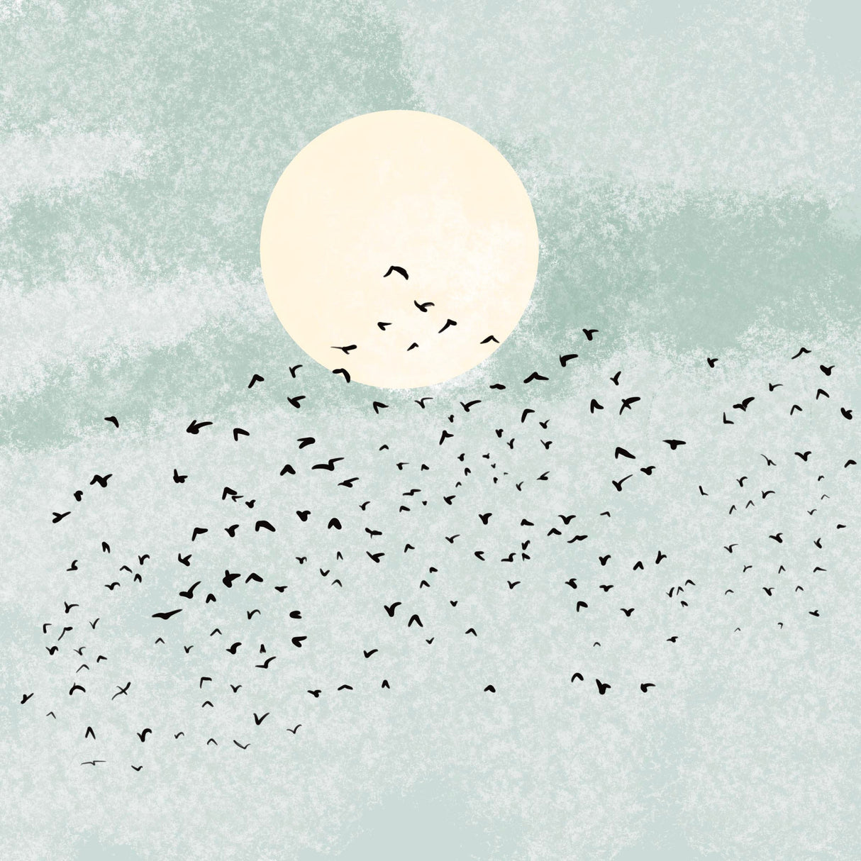 Moon Forest Noren Doorway Curtain, Night Bird Japanese Style Window Treatment Door Tapestry, for Home Kitchen Decor, Customizable Curtains