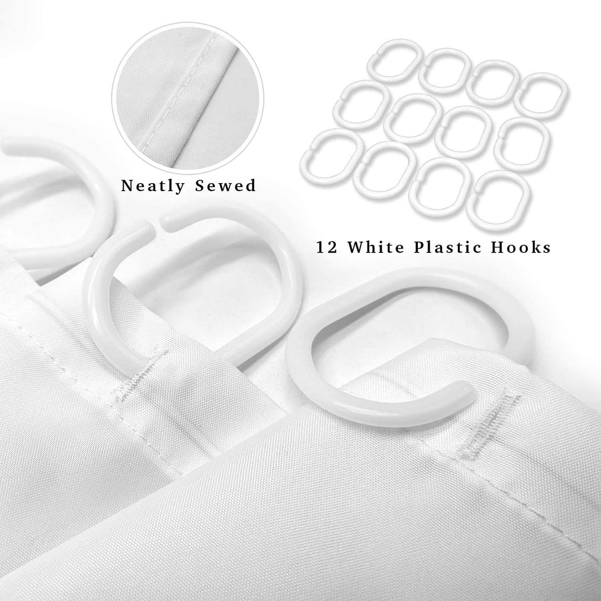 Minimalist Botanical Shower Curtain, Waterproof & Washable Bath Curtain, Tropical Bathroom set, Customized Sizes Curtains for Home Decor