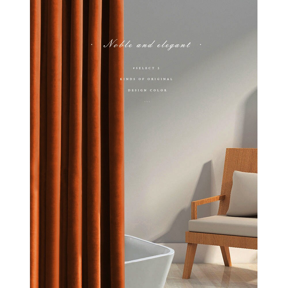 Caramel Velvet Shower Curtain, Waterproof Shower Curtain, Heavy Hotel Quality Velvet Shower Curtains, Retro Luxury Home Bathroom Decoration