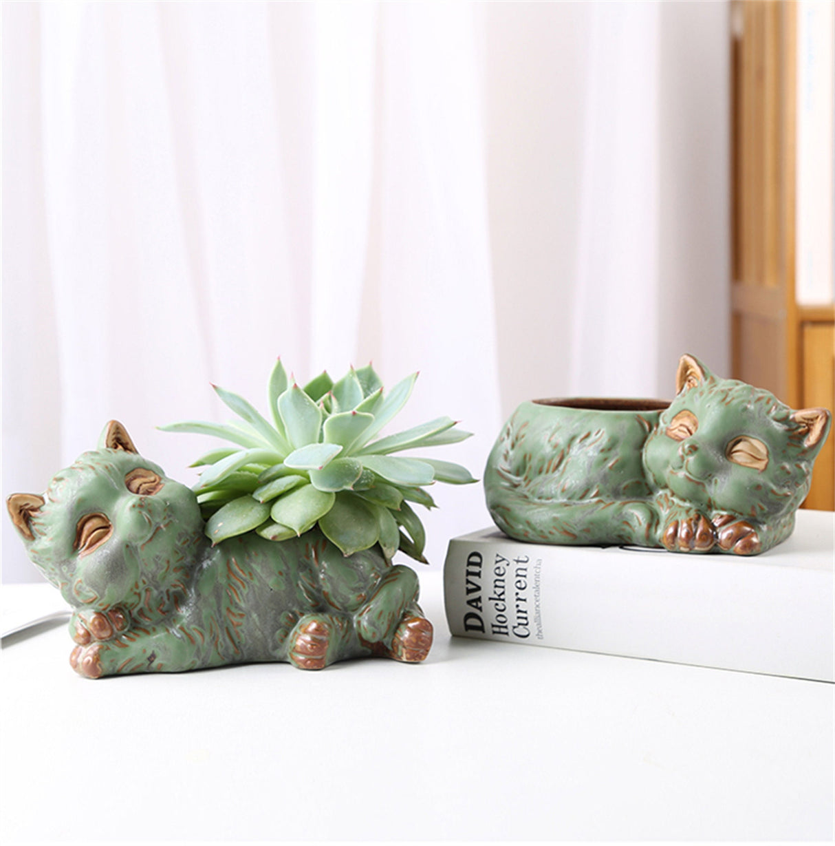 Planters|Ceramic Succulent Planters|Cat Ornaments|Office Decoration|Home Decoration|Modern Planters