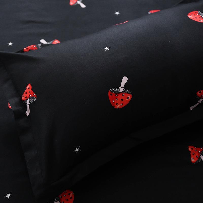Indie Mushroom Black Bedding Set