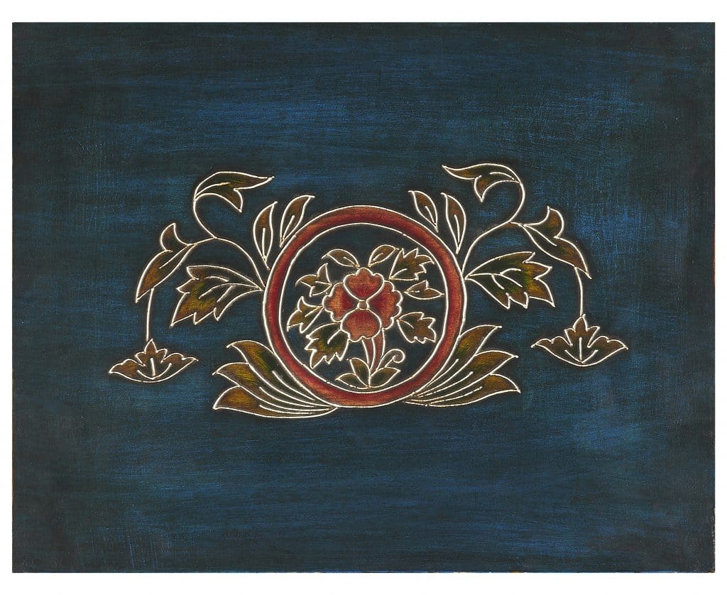 Exotic Hand Painted 3 Drawer Accent Chest