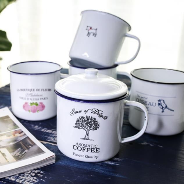 Joelle Enamel Coffee Mugs