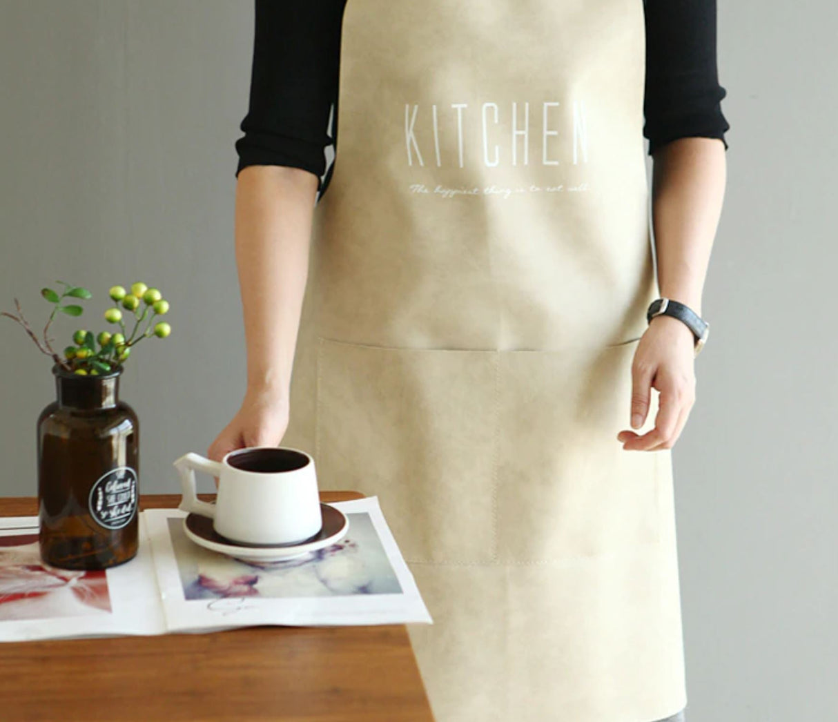 Lincoln Faux Leather Apron