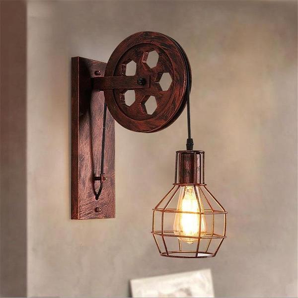 Loft - Indutrial Vintage Pulley Wall Mounted Lamp