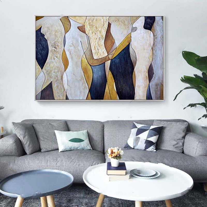 Lost in the Crowd Hand Painted Canvas