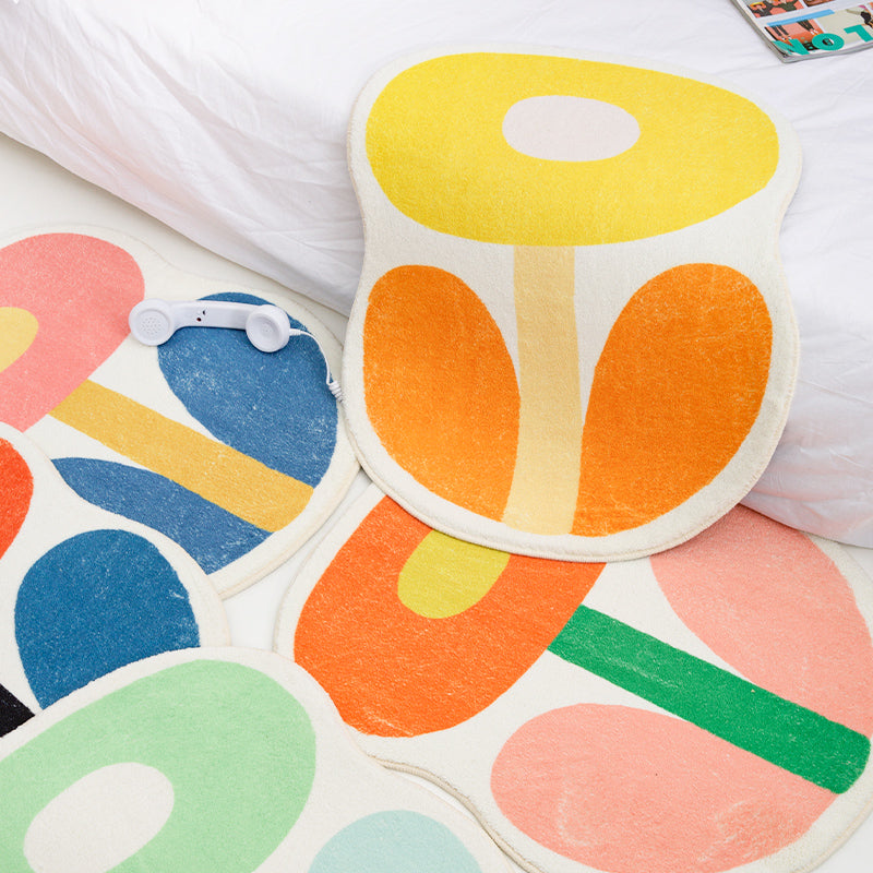 Lovely Colorful Flower Bedroom Mat