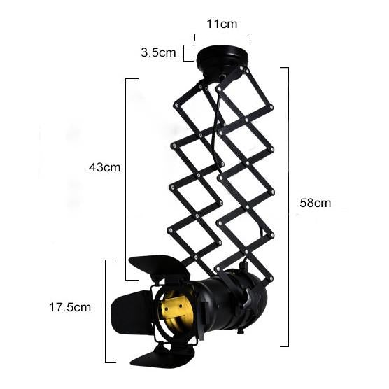 Classic Hollywood spotlight wall light sconce (retractable)
