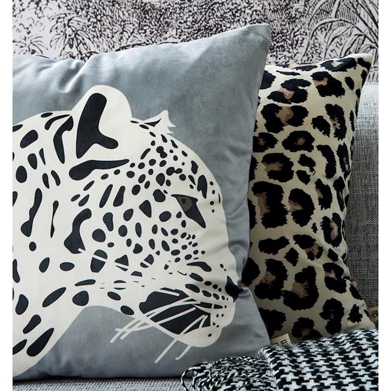 Cushion Cover Decorative Pillow Case Modern Animal Collection Leopard Print Soft Velvet Coussin Sofa Chair Decorating