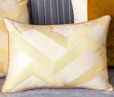 Cushion Cover Decorative Pillow Case Modern Luxury Golden Jacquard High Quality Sofa Bedding Coussin