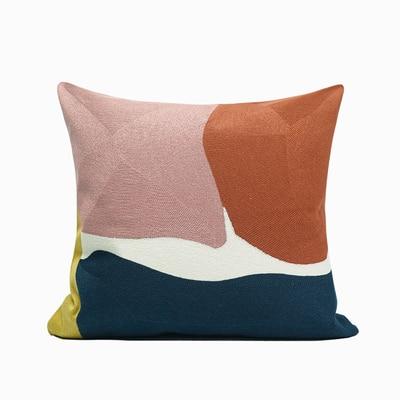 Modern Retro Geometric Decorative Embroidery Cushion Pillow Cover